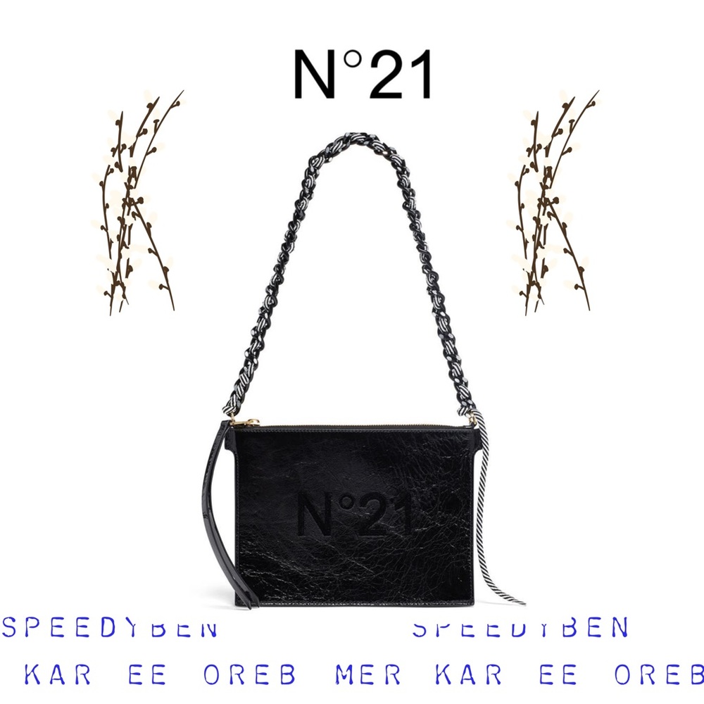 No.21 Black Fiancetto Pouch Bag